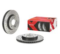 2x Disque de frein perforé/ventilé de l'intérieur 09.B647.1X BREMBO