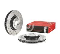 2x Disque de frein perforé/ventilé de l'intérieur 09.B769.51 BREMBO