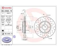 Disque de frein BREMBO 09.C422.1X
