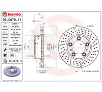 Brembo Disques de frein 09.C879.11