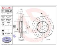 BREMBO 09.C990.2X Disque de frein