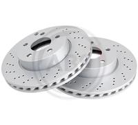ABS All Brake Systems Disque de frein 17755 perforé/ventilé de l'intérieur 2x