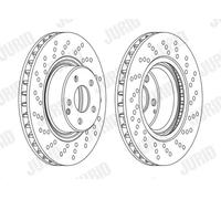 Jurid Disque de frein 562101JC-1 Avant Ø330 mm Perforé/ventilé pour Mercedes-Benz