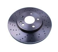 2x Disque de frein perforé/ventilé de l'intérieur B130668 DENCKERMANN