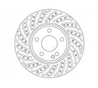 TRW Disque de frein DF6262S avant, ventilé et perforé – 1 pièce