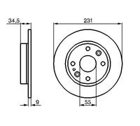 Bosch BD194 Disques de frein - certification ECE-R90 - 1 jeu de 2 disques