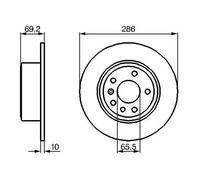 2x Disque de frein plein 0 986 478 436 BOSCH pour SAAB OPEL