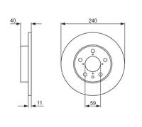 Bosch Disque de frein 0 986 478 444 – arrière, plein – 1 pièce