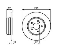 2x Disque de frein plein 0 986 478 446 BOSCH pour MERCEDES-BENZ SL