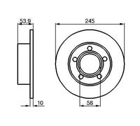 Bosch Disque de frein 0 986 478 461 – arrière, plein – 1 pièce
