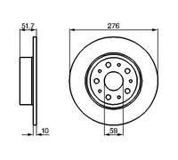 Bosch Disque de frein 0 986 478 463 plein pour Alfa Romeo Lancia – 2 pièces