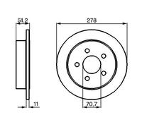 2x Disque de frein plein 0 986 478 487 BOSCH pour OPEL SINTRA