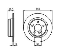 2x Disque de frein plein 0 986 478 565 BOSCH pour MERCEDES-BENZ 190 SL