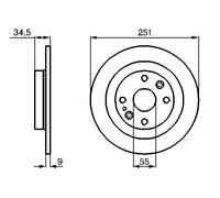 Bosch Disque de frein plein 0 986 478 701 – 2x pour MAZDA MX-3 323 C IV MX-5 II