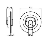 2x Disque de frein plein 0 986 479 083 BOSCH pour RENAULT VEL SATIS ESPACE IV