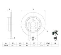Bosch Disque de frein 0 986 479 410 – Ventilé 299,9 mm – Pour Mercedes‑Benz Classe C – Jeu de 2