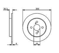 2x Disque de frein plein 0 986 479 420 BOSCH pour TOYOTA YARIS IQ
