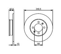 Bosch Disque de frein 0 986 479 478 plein – 2x pour MG MGF MG TF