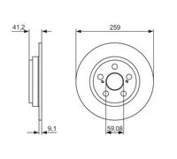 2x Disque de frein plein 0 986 479 766 BOSCH pour TOYOTA URBAN CRUISER