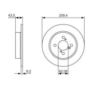 Bosch Disque de frein plein 0 986 479 792 pour Suzuki Swift IV 2x
