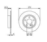 Bosch BD1690 Disques de frein - certification ECE-R90-1 jeu de 2 disques