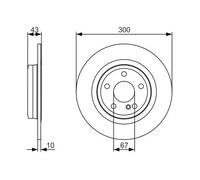 BOSCH 0 986 479 A38 Disque de frein