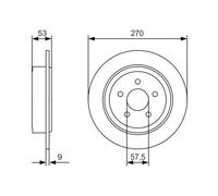 2x Disque de frein plein 0 986 479 A79 BOSCH pour CHRYSLER DODGE