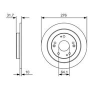 2x Disque de frein plein 0 986 479 A92 BOSCH pour HONDA CIVIC IX CIVIC IX Tourer