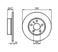 2x Disque de frein plein 0 986 479 B31 BOSCH pour ALFA ROMEO FIAT LANCIA