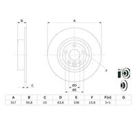 BOSCH 0 986 479 E58 Disque de frein