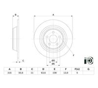 BOSCH 0 986 479 E82 Disque de frein