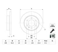 1X Disque de frei pour BOSCH 986 479 H07 pour SPRINTER 3-t Fourgon 2 2021-2025