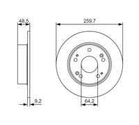 Disque de frein BOSCH 0 986 479 T81, 1 pièce