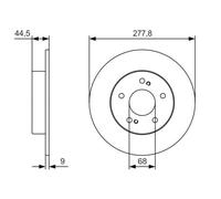 BOSCH 0 986 479 T86 Disque de frein