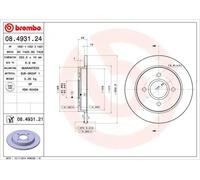 2x Disque de frein plein 08.4931.24 BREMBO pour FORD TVR