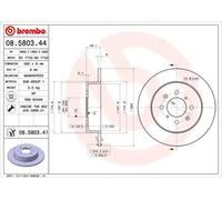 2x Disque de frein plein 08.5803.41 BREMBO pour HONDA MG