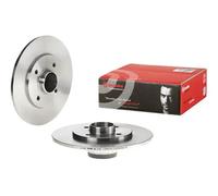 2x Disque de frein plein 08.5834.37 BREMBO pour RENAULT CLIO II