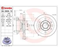 2x Disque de frein plein 08.5959.10 BREMBO pour IVECO DAILY II Autobus/Autocar