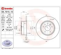 2x Disque de frein plein 08.7015.10 BREMBO pour OPEL VECTRA B VECTRA B Break