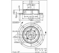 Disque de frein BREMBO MAX 08.7104.75, 1 pièce