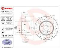 Disque de frein BREMBO XTRA LINE BREMBO 08.7211.2X, 1 pièce