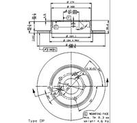 2x Disque de frein plein 08.7211.76 BREMBO pour MERCEDES-BENZ CLASSE E T-Model