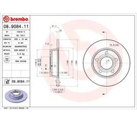 2x Disque de frein plein 08.9084.11 BREMBO pour AUDI A6 C5 A6 C5 Avant
