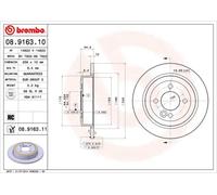 2x Disque de frein plein 08.9163.11 BREMBO pour MINI MINI MINI Décapotable