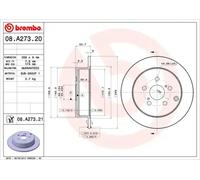 BREMBO Jeu de 2 disques de frein 8020584032442 TOYOTA PRIUS