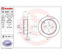 Disque de frein BREMBO 08.A331.11