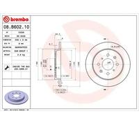 2x Disque de frein plein 08.B602.10 BREMBO pour HONDA JAZZ III