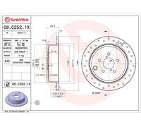 Brembo Disque de frein 08.C252.1X pour Subaru, Toyota