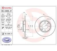 Disque de frein BREMBO 08.C308.21