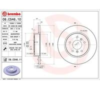 2x Disque de frein plein 08.C546.11 BREMBO pour NISSAN RENAULT